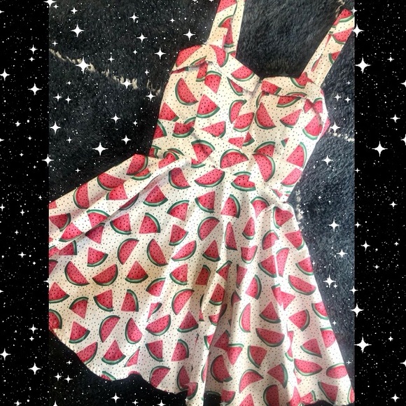🍉SOLD🍉ModCloth Ixia Pinup Watermelon print dress - Picture 1 of 5